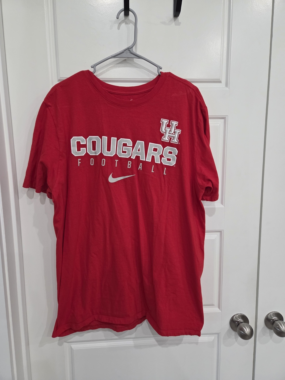 Nike UH Cougars Football Red Tee Size XL